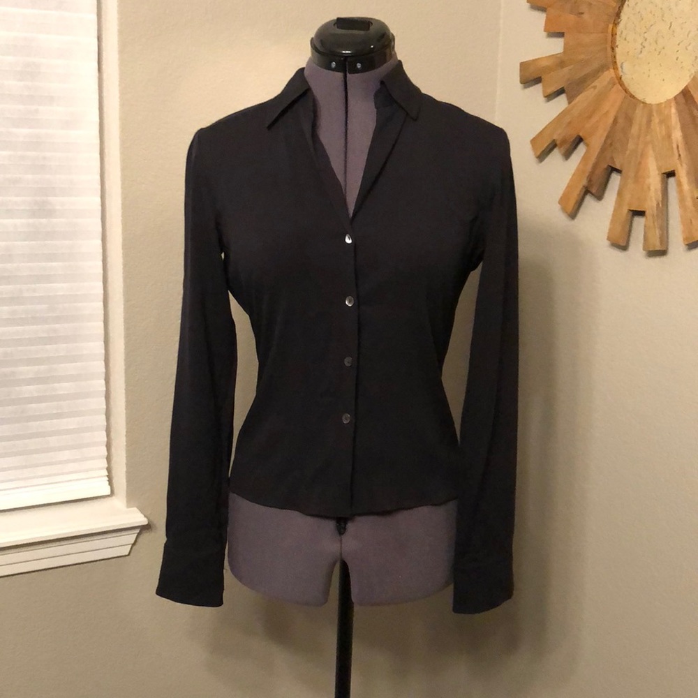 Tahari button down silk shirt